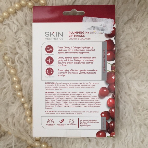 F R E E • NWT • Vegan Plumping Hydrogel Collagen Lip Renewal SET 6 Masks - Picture 5 of 10